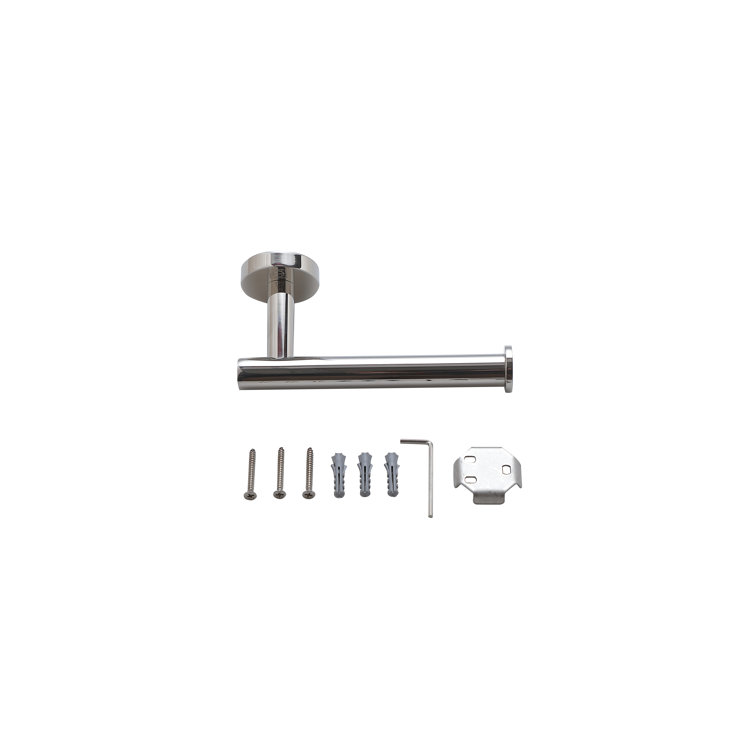Chrome Modern Bathroom Hardware Set with Towel Bar