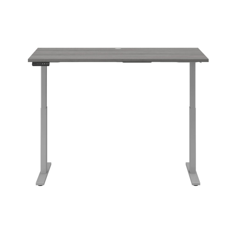 Elevate 60" Platinum Gray Electric Sit/Stand Desk with Keyboard Tray