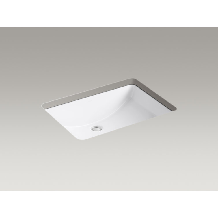 Ladena White Porcelain Rectangular Undermount Sink
