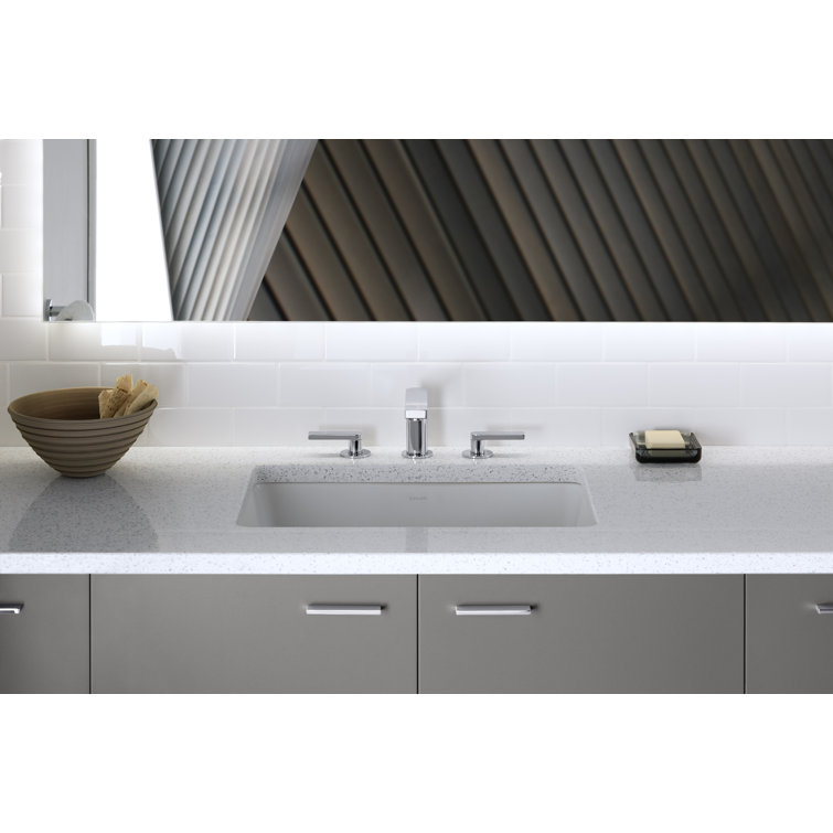 Thunder Grey Ceramic Rectangular Undermount Bathroom Sink