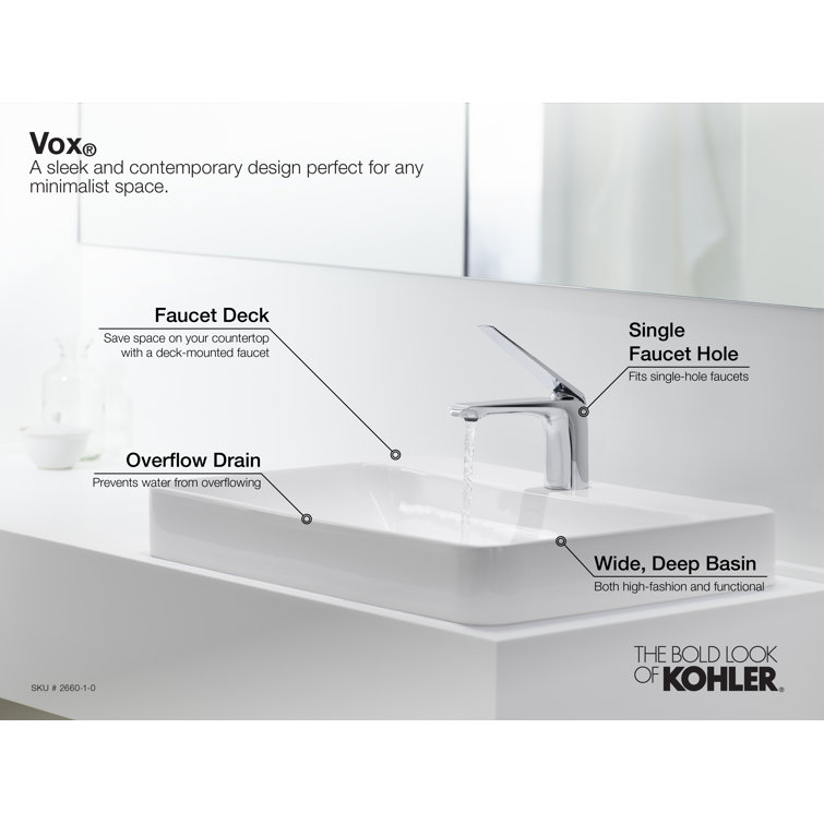 Sleek Minimalist White Ceramic Rectangular Vessel Sink