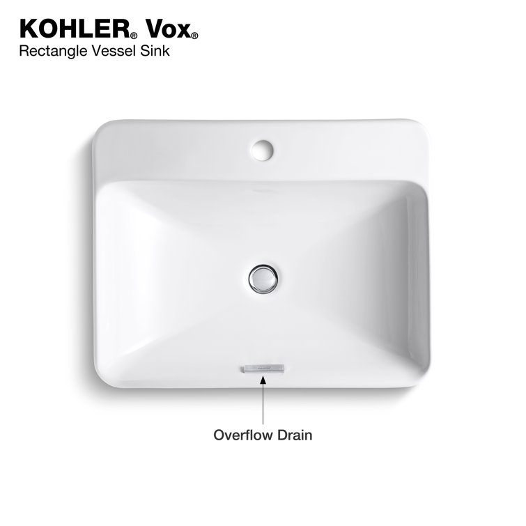 Sleek Minimalist White Ceramic Rectangular Vessel Sink