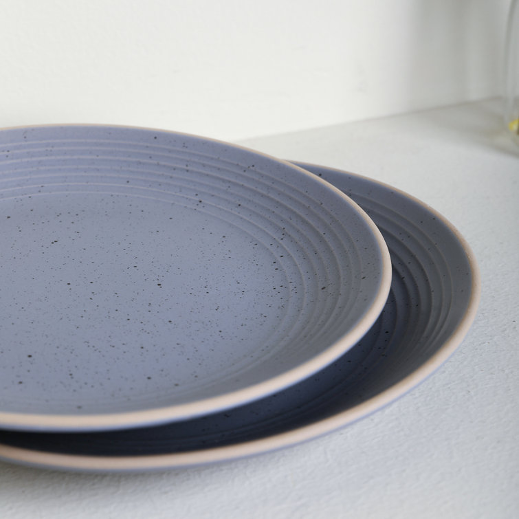 Lauren Light Gray Ceramic 16-Piece Dinnerware Set