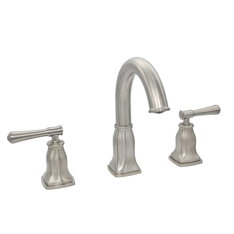 Aurora Brushed Nickel High Arc Double Handle Bathroom Faucet
