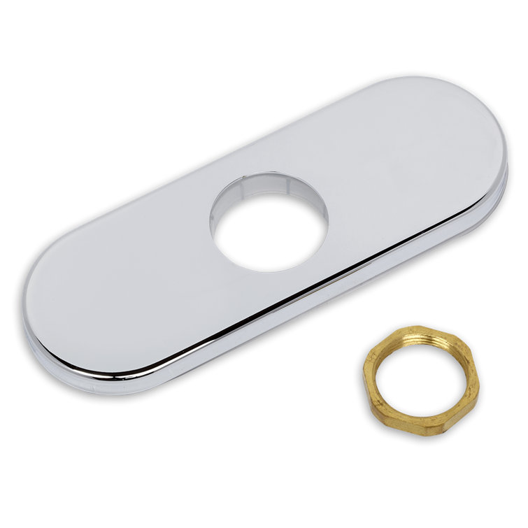 Serin Chrome Brass 4-Inch Deck Plate