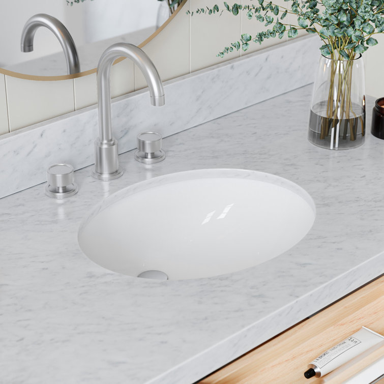White Solid Wood Single Sink Bathroom Vanity with Marble Top
