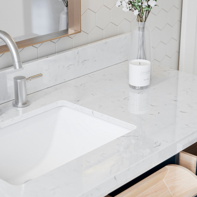 Midnight Blue 54" Single Sink Vanity with Carrara Quartz Top