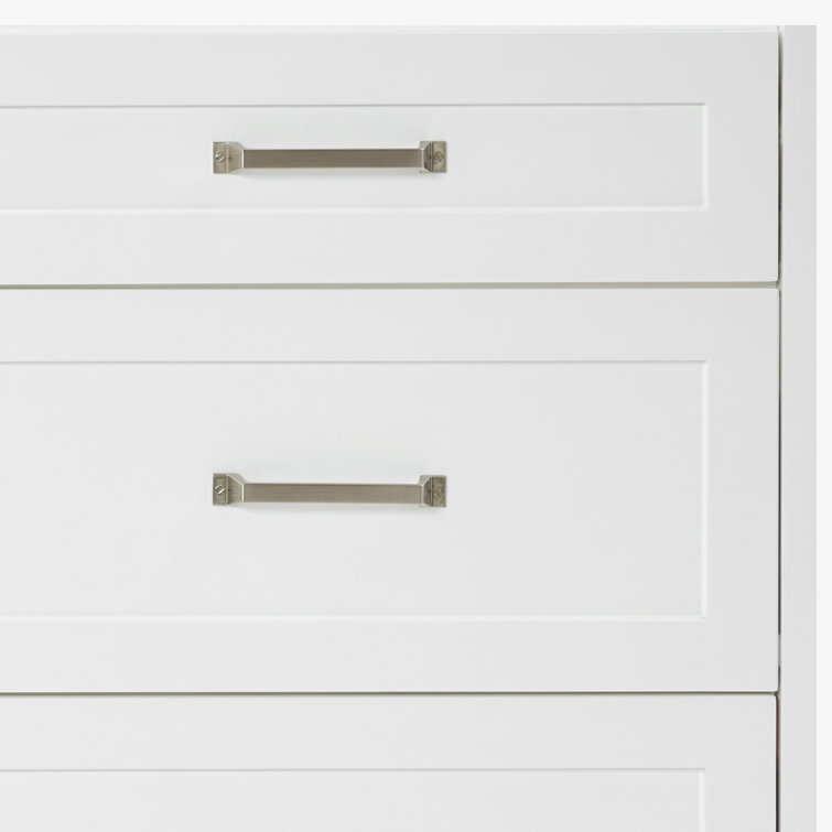 White Double Sink Bathroom Vanity with Carrara Marble Top