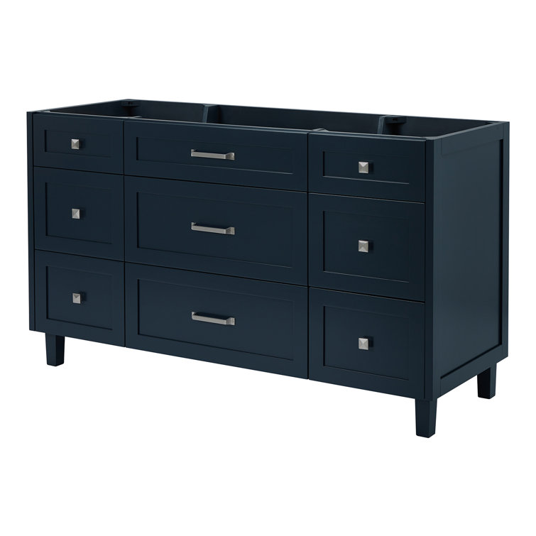 Monroe 60" Midnight Blue Freestanding Single Vanity Base