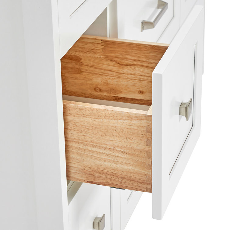 Monroe 60" White Single Sink Bathroom Vanity with Carrara Quartz Top