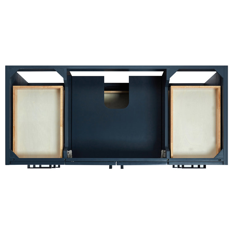 Kelly 48" Midnight Blue Solid Wood Bathroom Vanity Base