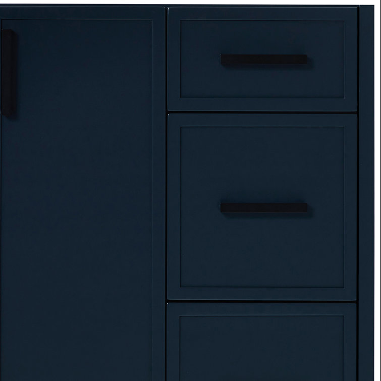 Kelly 48" Midnight Blue Solid Wood Bathroom Vanity Base