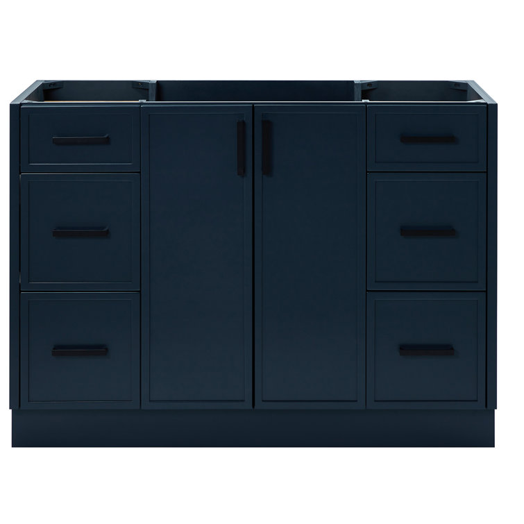 Kelly 48" Midnight Blue Solid Wood Bathroom Vanity Base
