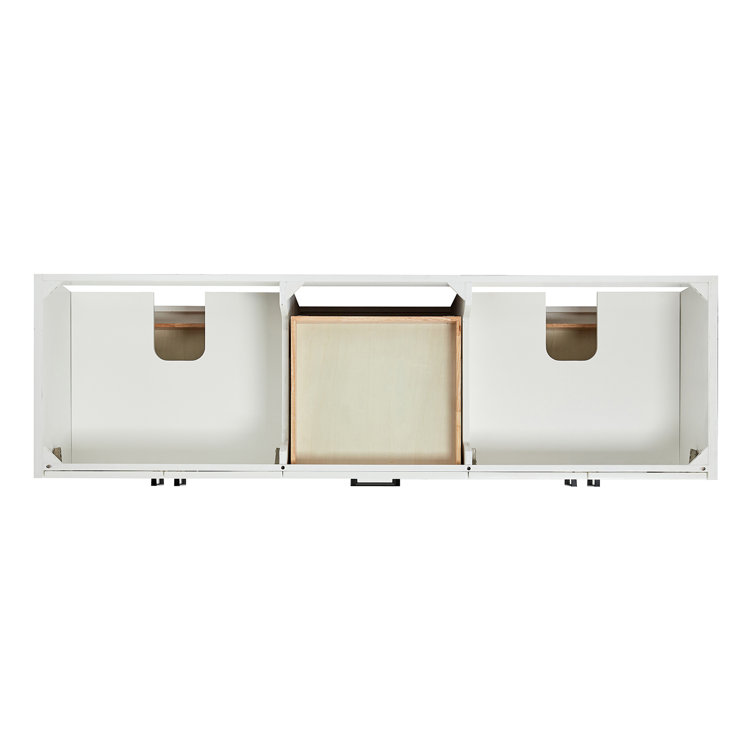 Kelly 72" White Double Freestanding Bathroom Vanity