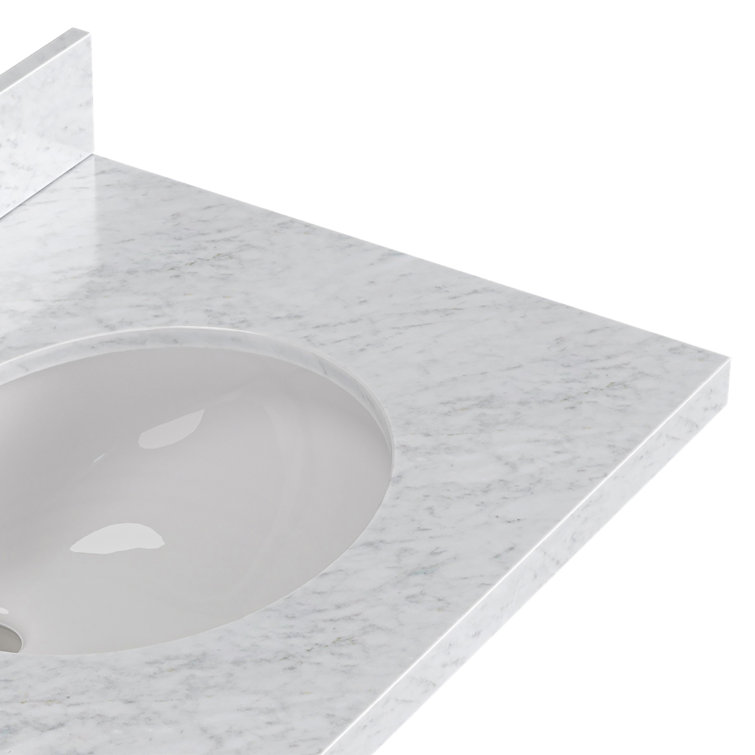 Gray Double Sink Freestanding Bathroom Vanity with Marble Top