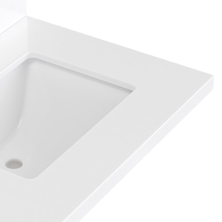 Kelly 73" White Wood Double Sink Vanity with Quartz Top