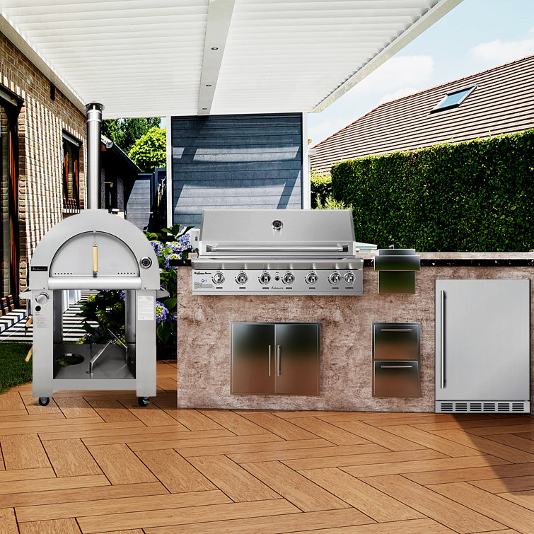 Kalamera 6-Burner Stainless Steel Built-In Gas Grill