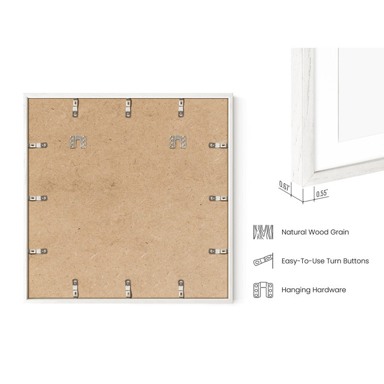 White Oak 16'' x 16'' Solid Wood Gallery Wall Frame Set