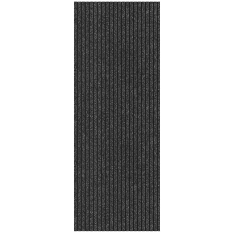 Gray Synthetic Non-Slip Rectangle Runner Rug