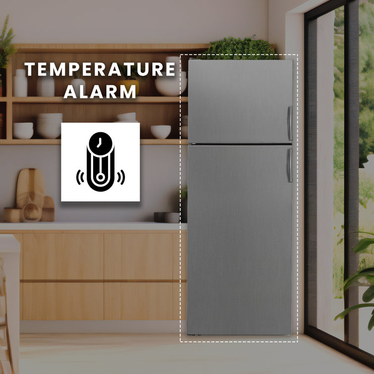 Equator Stainless Steel Energy Star Refrigerator-Freezer with Adjustable Shelves