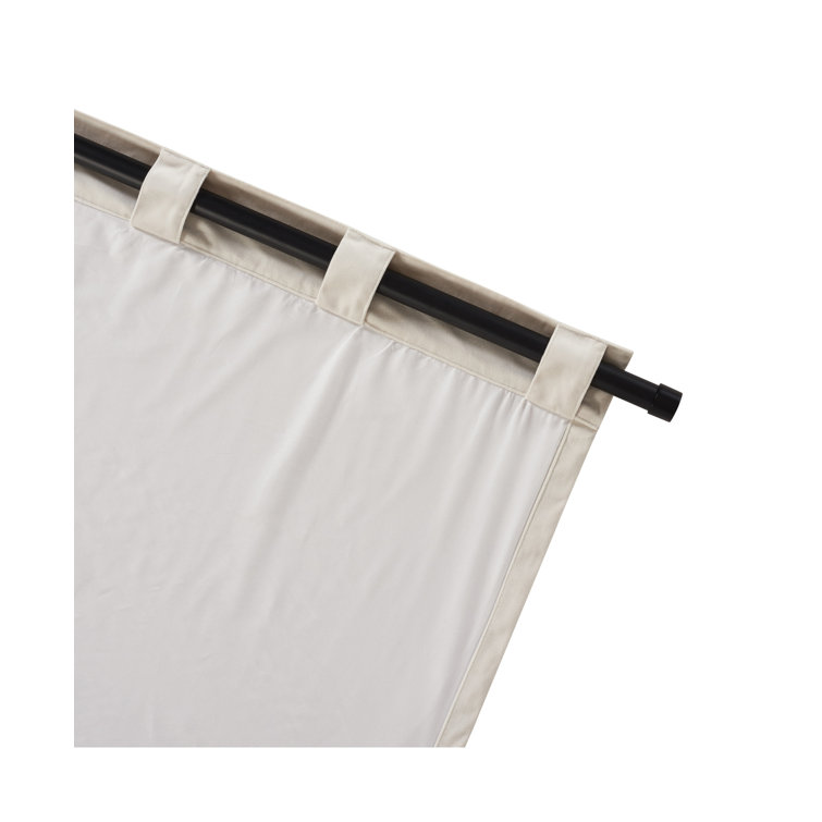 Black Adjustable Iron Window Curtain Rod 28-48 Inches