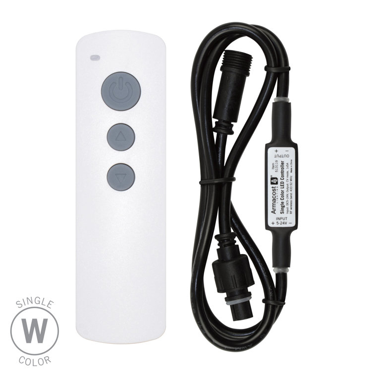 White Wireless Outdoor LED Light Controller with Remote
