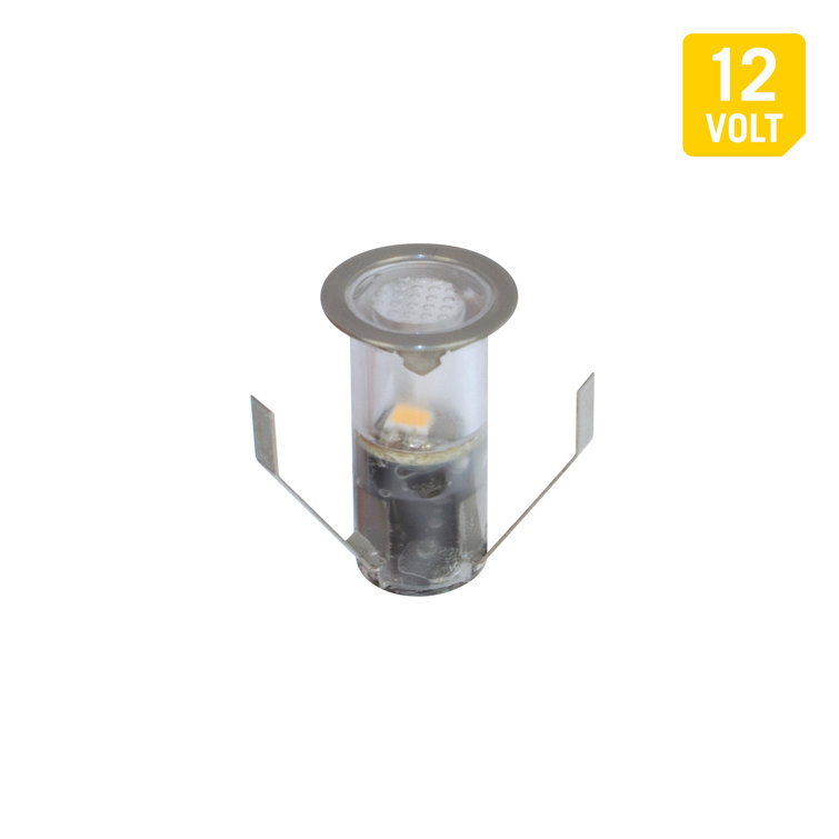 Portico White Stainless Steel Outdoor Recessed LED Light 5/8"