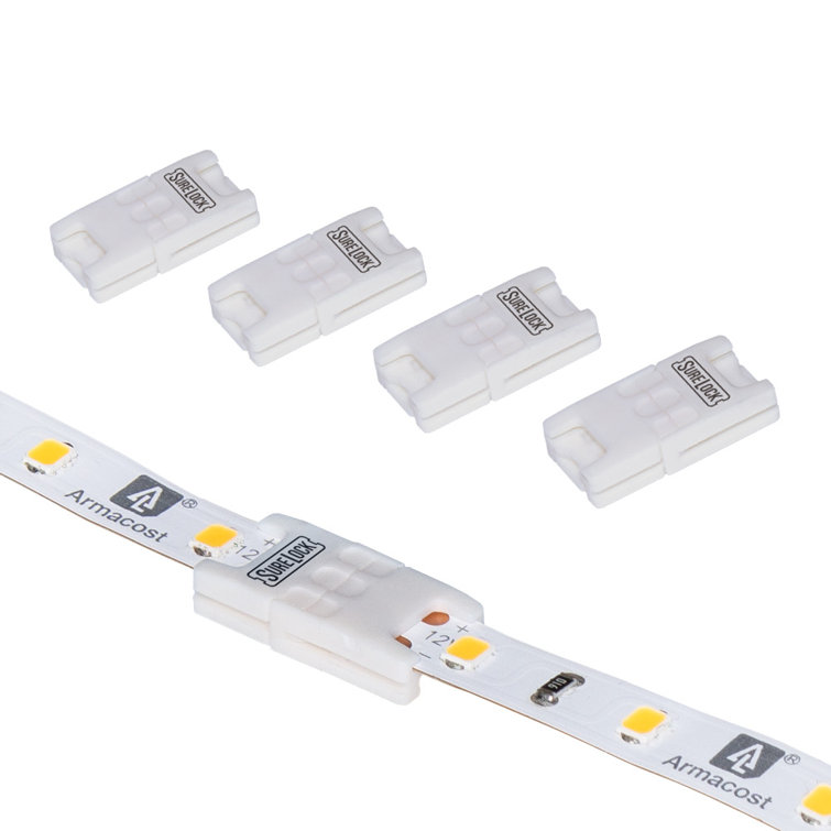 SureLock White LED Tape Light Splice Connector Pack