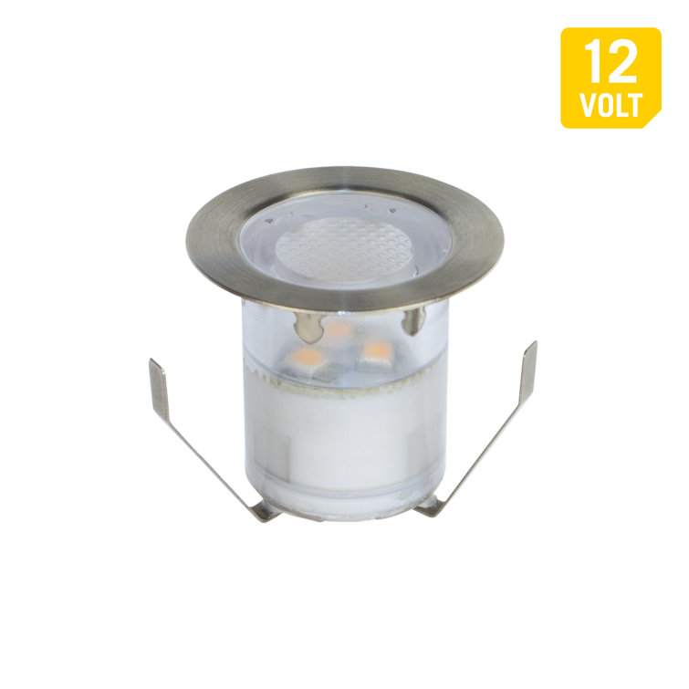 Portico Stainless Steel White Recessed Outdoor LED Puck Light