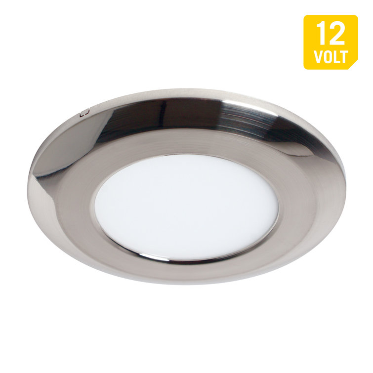 Silver Wafer Thin Under Cabinet LED Puck Light