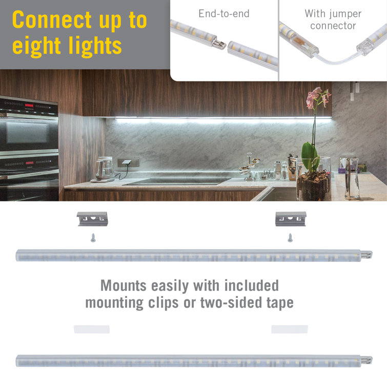 12" White LED Linkable Under Cabinet Light Diffuser Kit