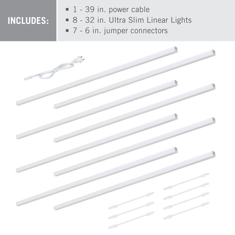 Ultra Slim 32'' White LED Under Cabinet Light Bar