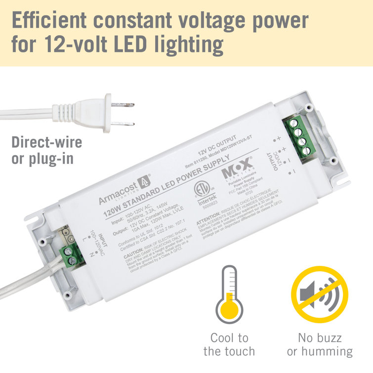 120W White Plastic LED Driver 24V DC Transformer