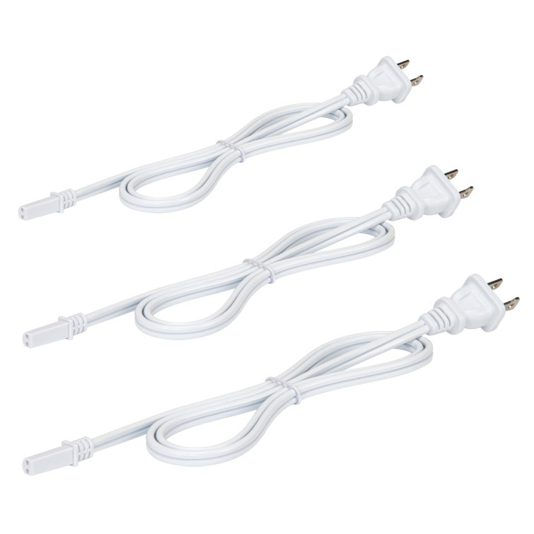 Ultra Slim White LED Linear Light Power Cable 3-Pack