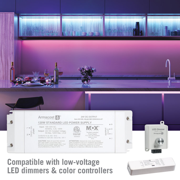 120W White Plastic LED Driver 24V DC Transformer
