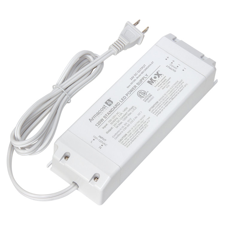 120W White Plastic LED Driver 24V DC Transformer