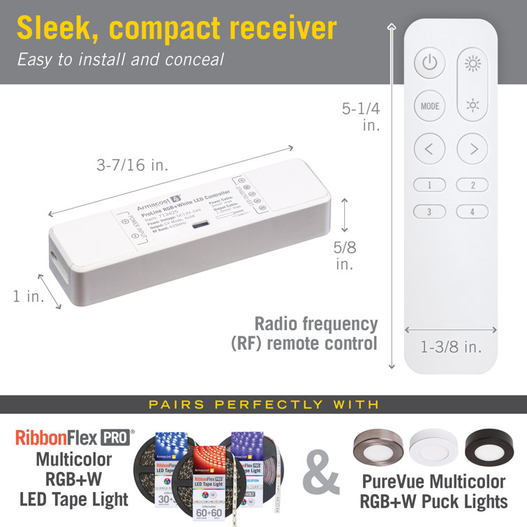 ProLine White Multicolor RGB LED Controller with Remote