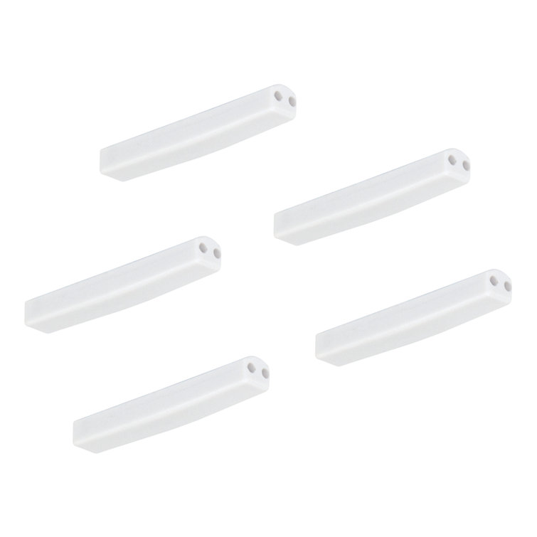 Ultra Slim White Plastic Linear Light Splice Connector, 5-Pack
