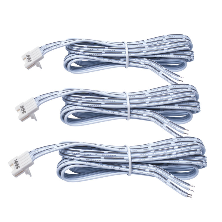 48-inch White RGB LED Tape to Wire Connector Pack
