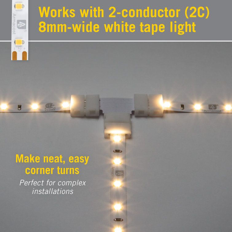 SureLock Pro 2 Pin LED Strip Light T Connectors