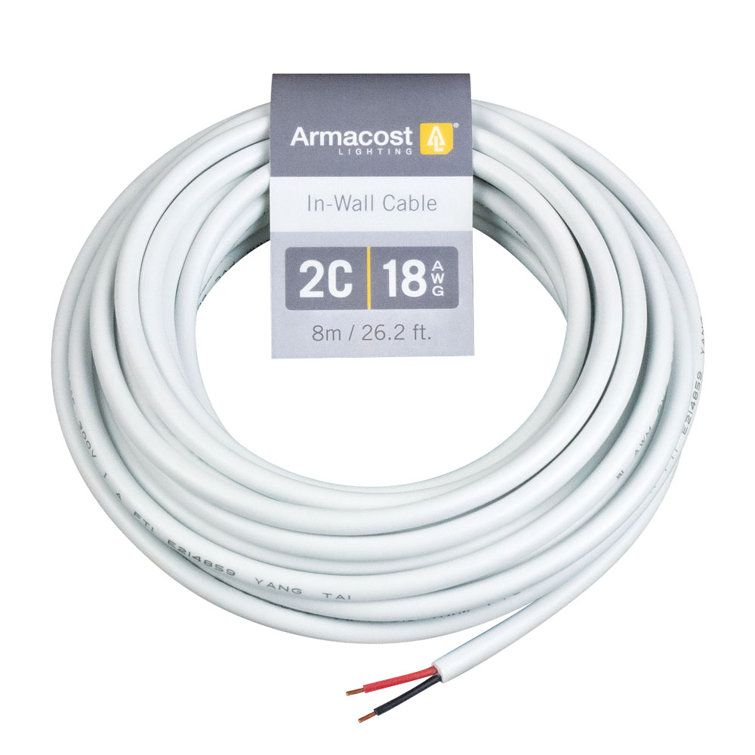 Armacost 26 ft White Copper In-Wall Cable