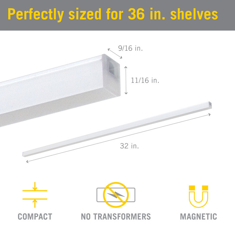 Ultra Slim 32'' White LED Under Cabinet Light Bar