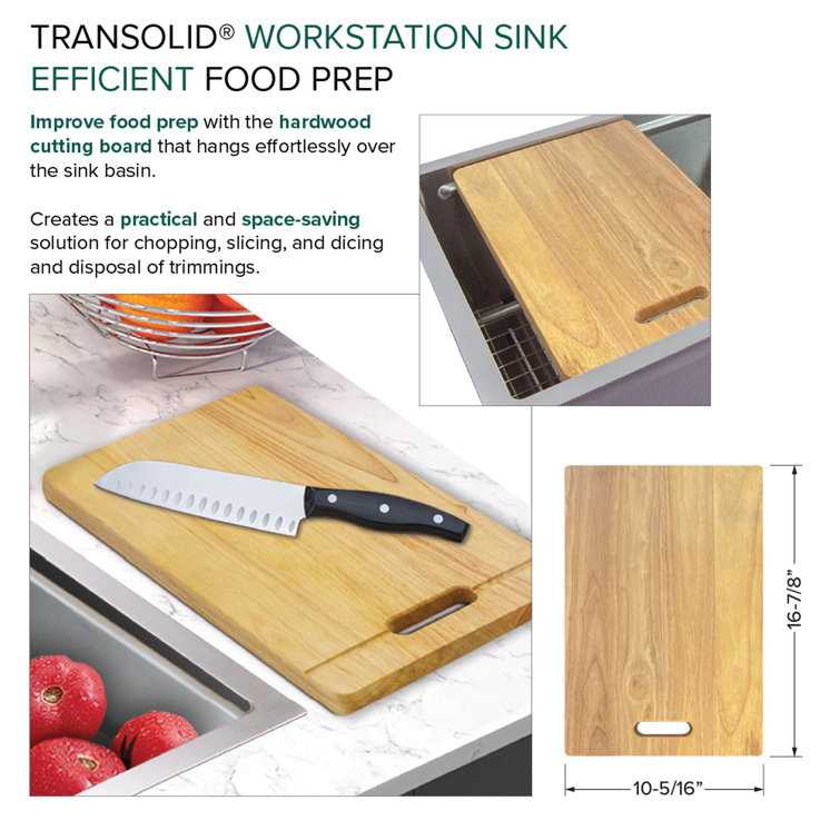30-Inch Stainless Steel Drop-In Kitchen Workstation Sink