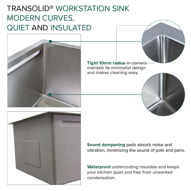 30-Inch Stainless Steel Drop-In Kitchen Workstation Sink