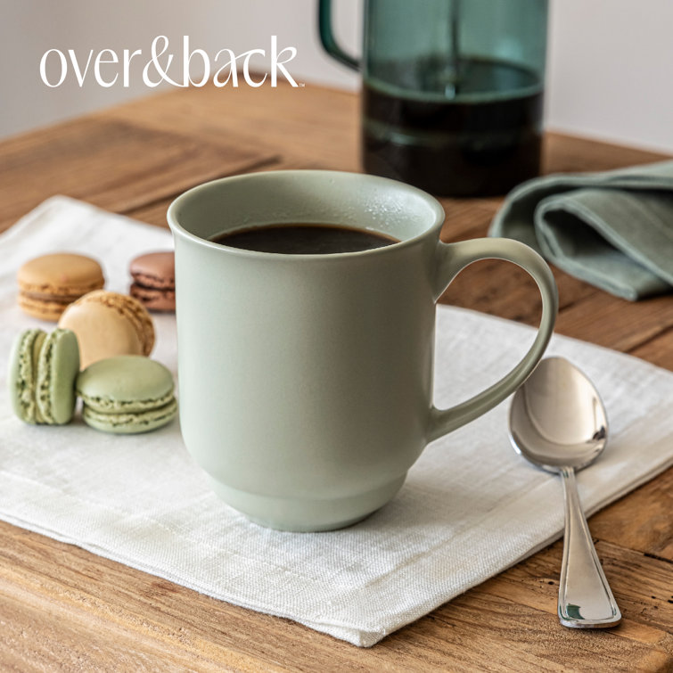 Sage Green Ceramic 16oz Dishwasher Safe Mug Set