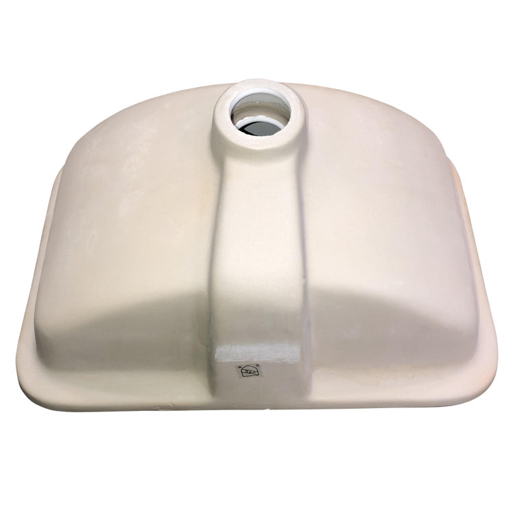 White Ceramic Rectangular Undermount Bathroom Sink