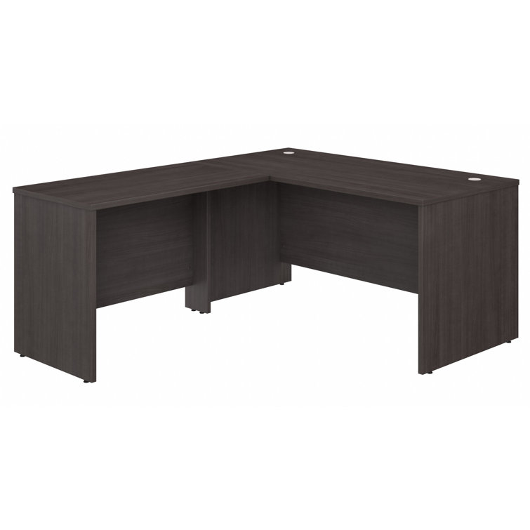 Storm Gray L-Shaped Corner Desk with Return
