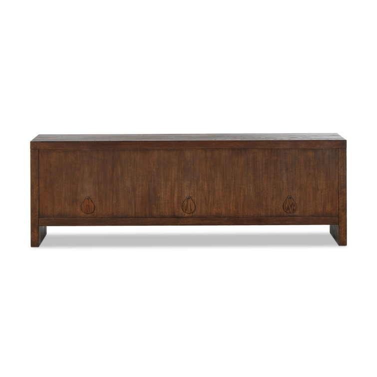 Sullivan Umber Oak Media Console with Cabinet