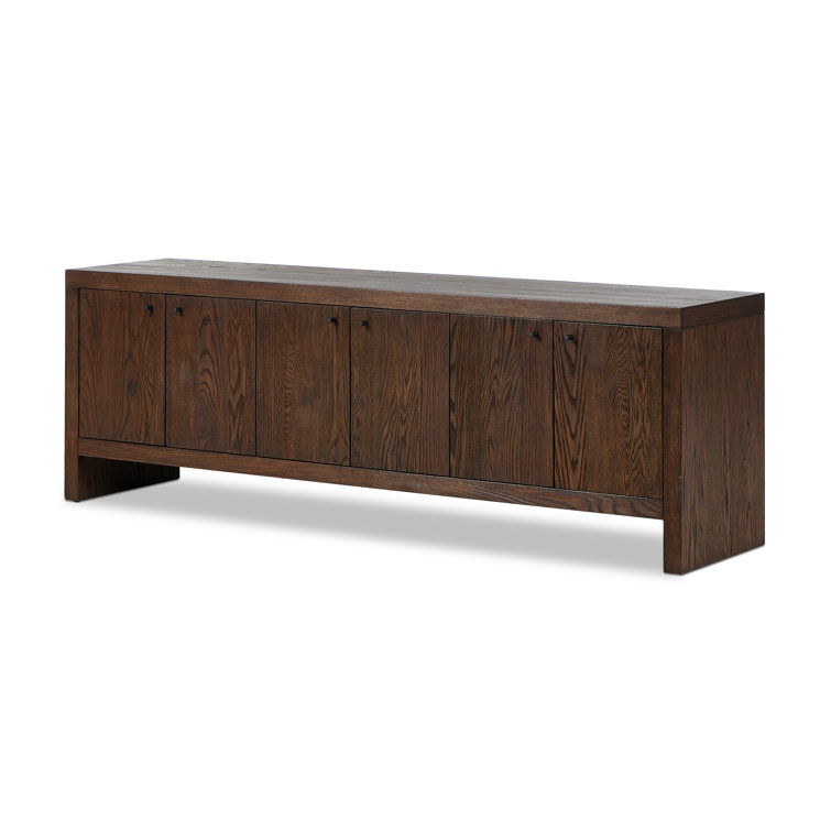 Sullivan Umber Oak Media Console with Cabinet