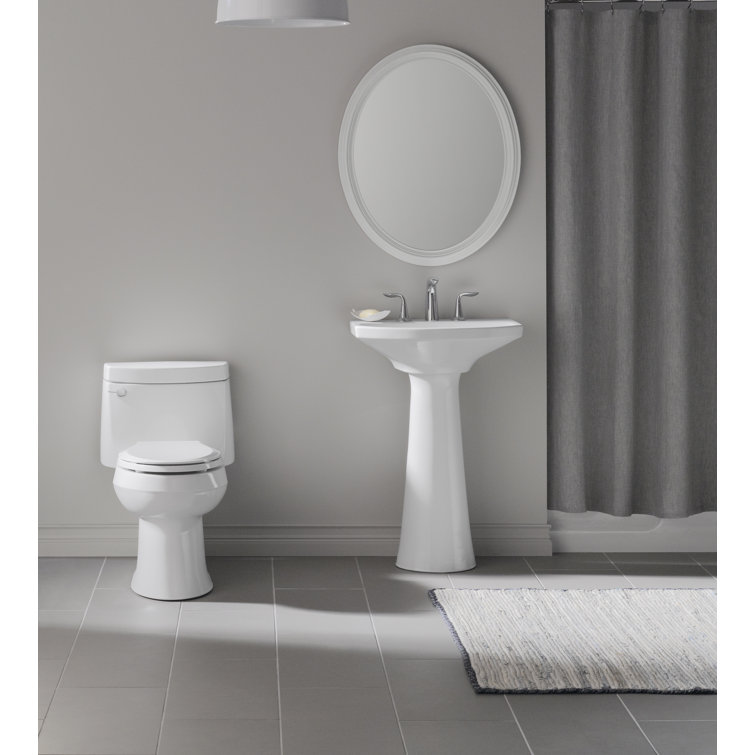 Cimarron White Vitreous China Pedestal Bathroom Sink